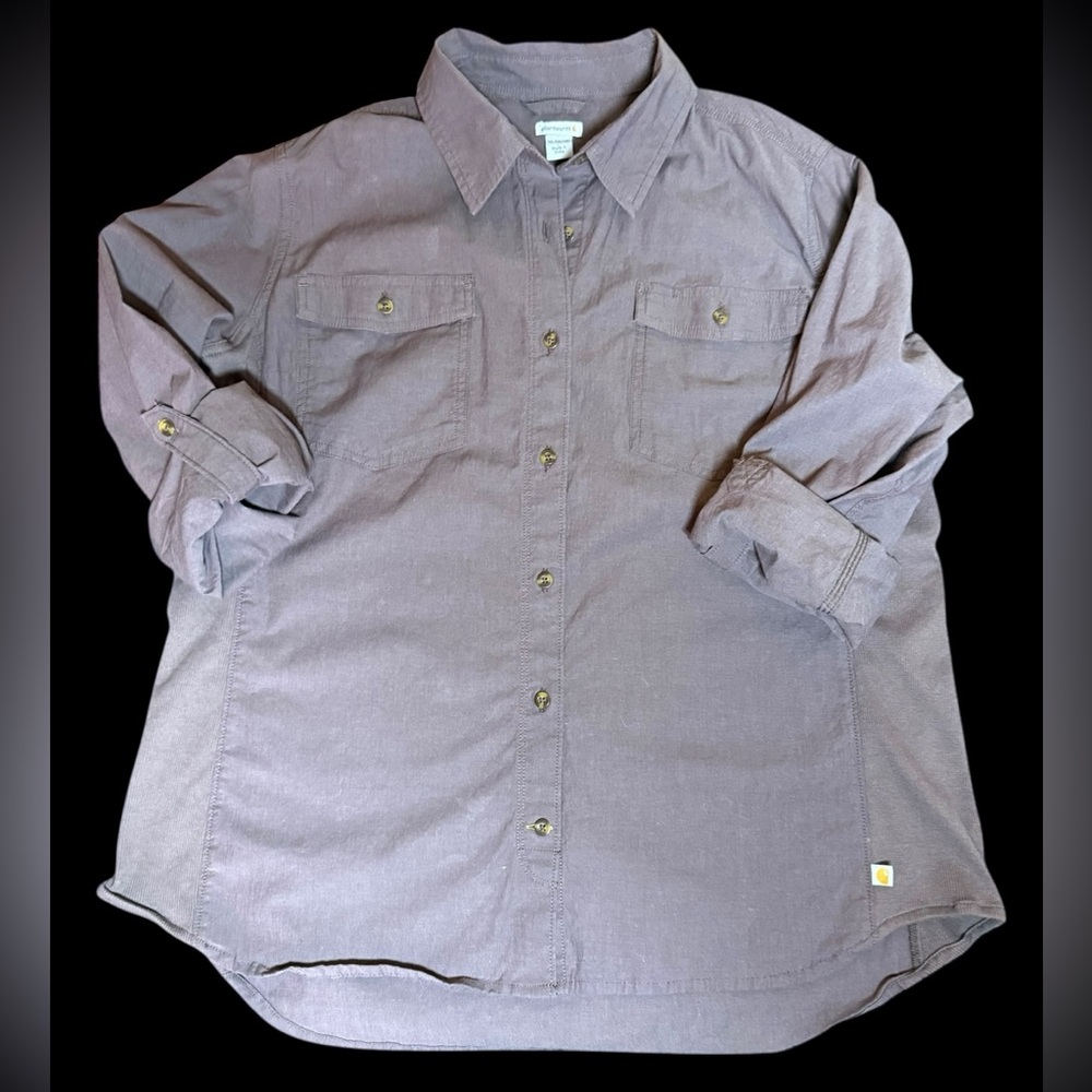CARHARTT Womens Brown Button Down Shirt Size XL